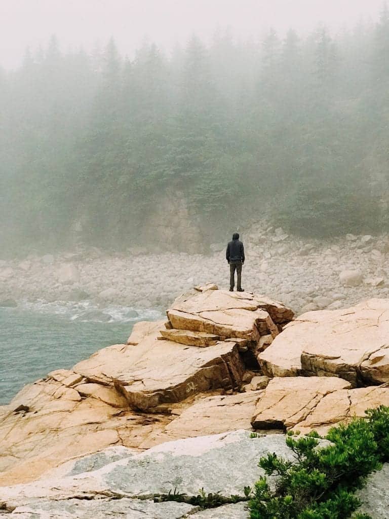 Soaking in the view of Acadia National Park in Maine.