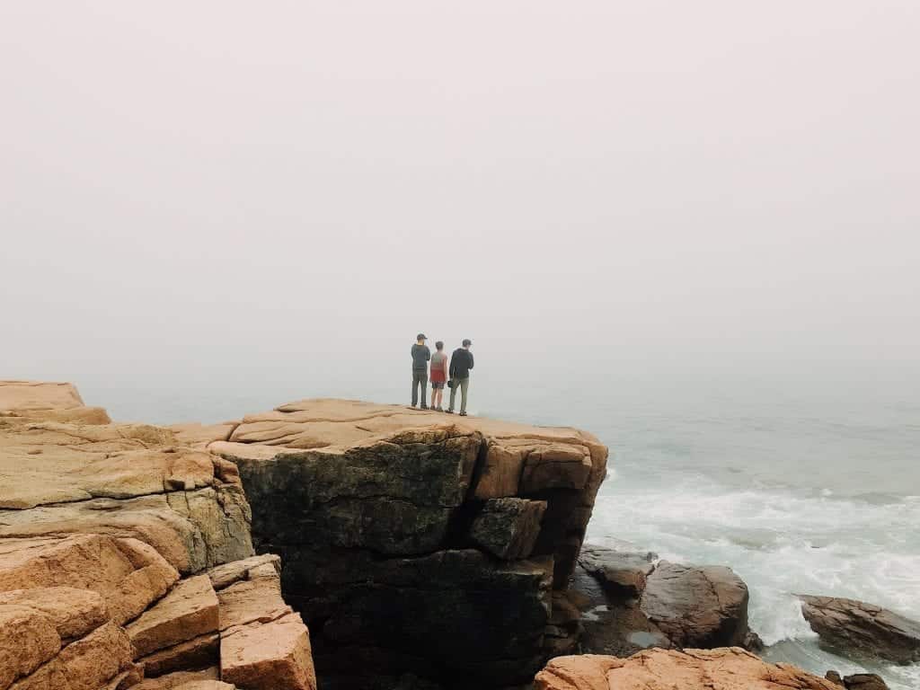 Soaking in the view of Acadia National Park in Maine.