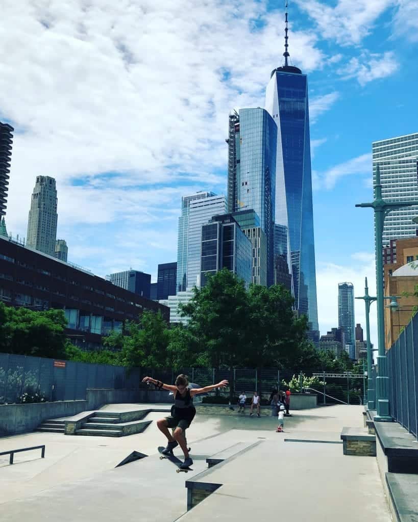 Skateboarder in NYC