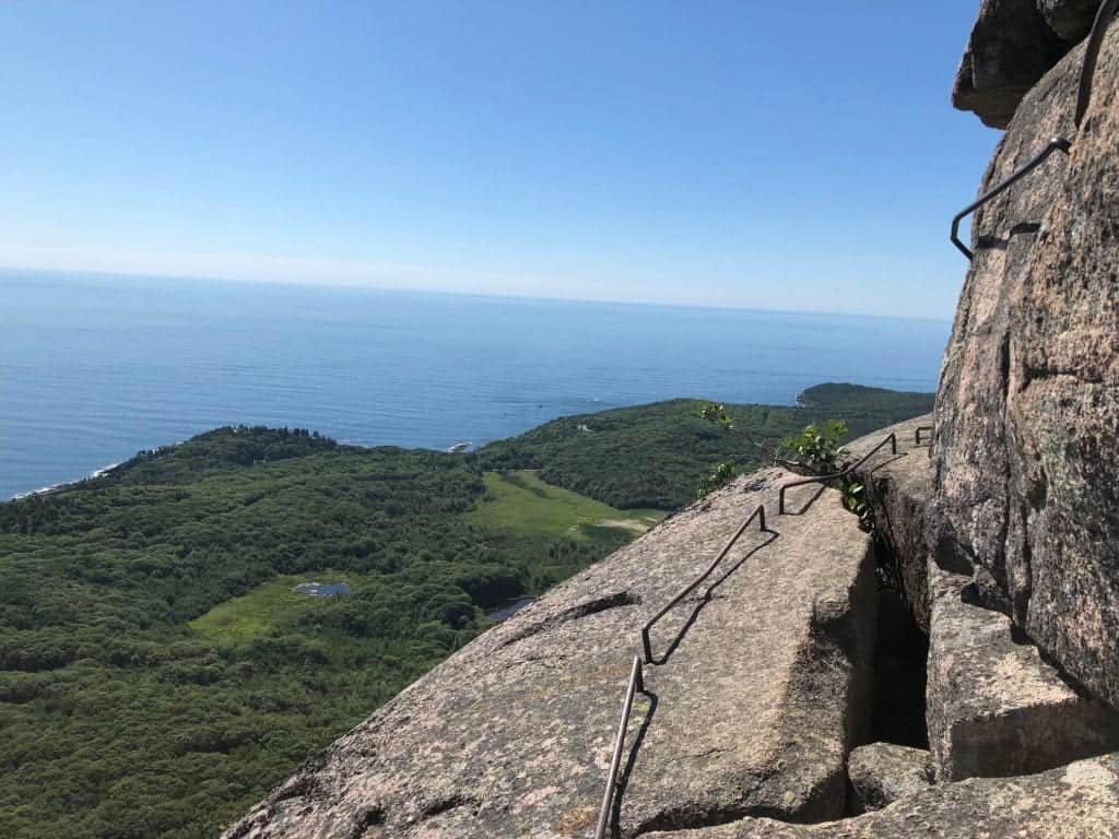 Precipice Trail provides some fantastic views of the area and some heart-pounding moments along some cliff edges as well. Hang on tight!