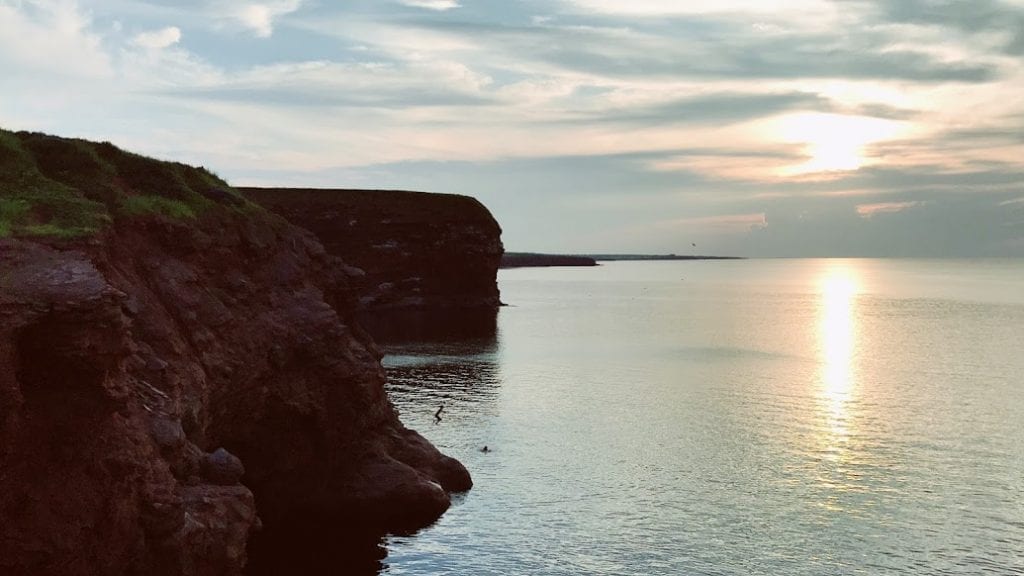 The red and green cliffs of PEI