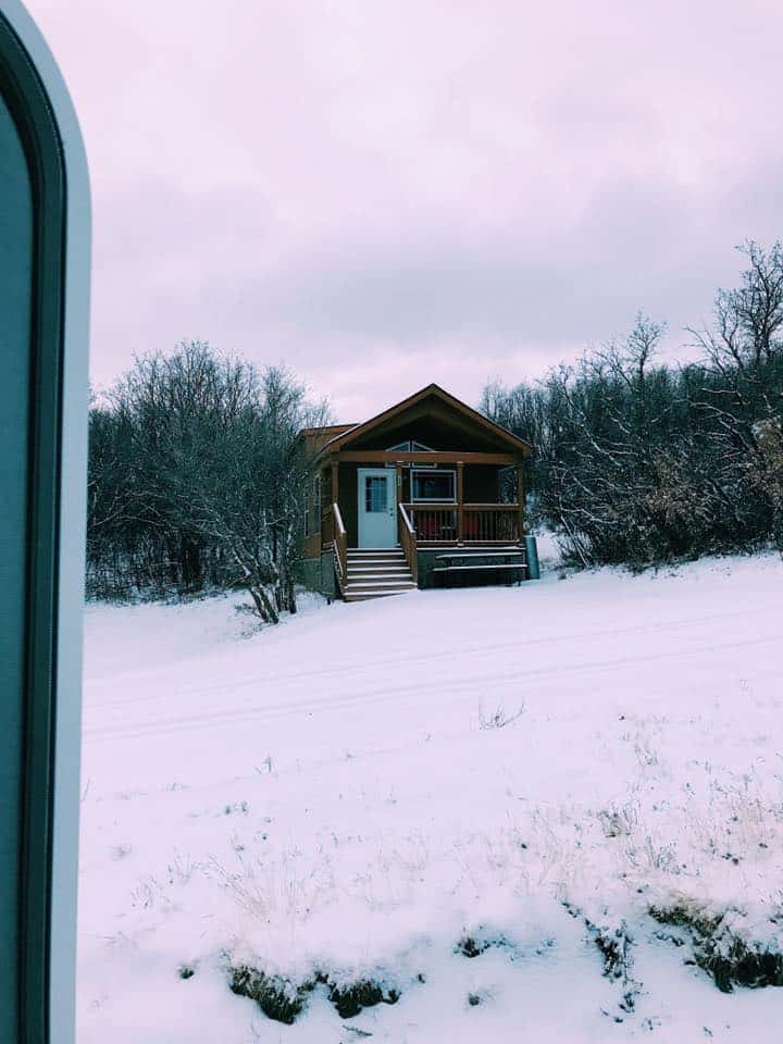 RVing in the winter at Jellystone campground in Larkspur, Colorado