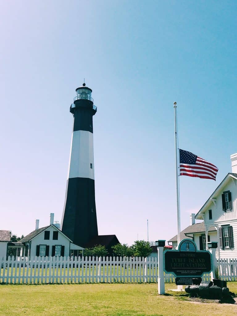 Lighthouse seen at Tybee Island, GA