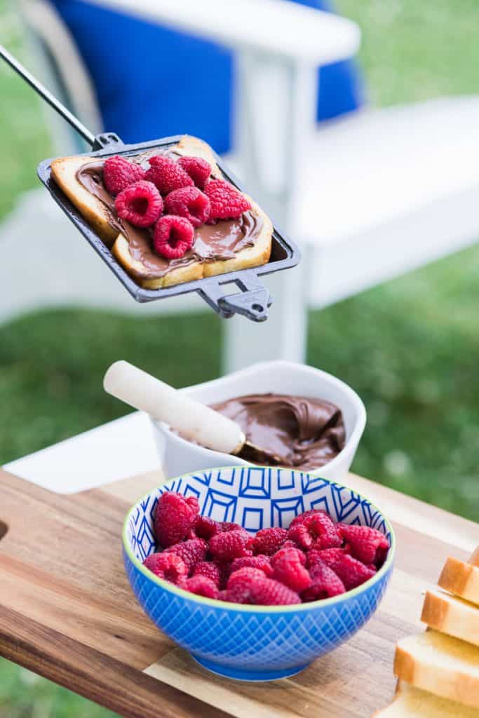 Campfire Desserts - Raspberry Nutella Mountain Pies