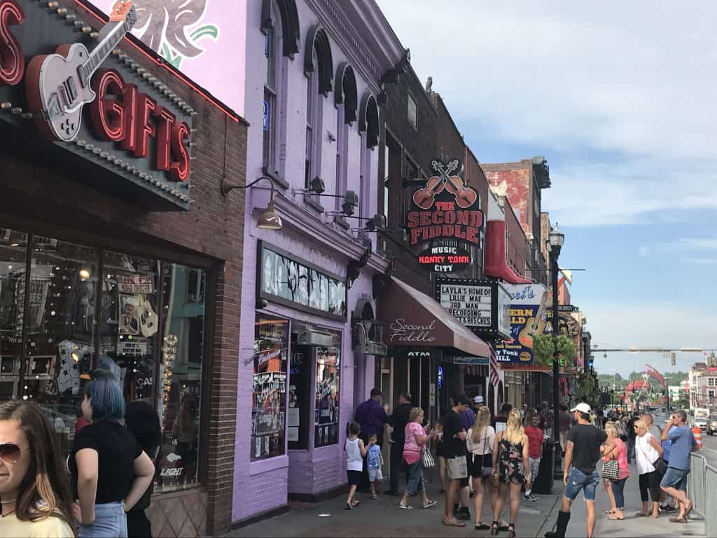 Busy shopping area in Nashville TN