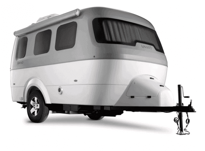 Dual-colored Nest Travel Trailer by Airstream