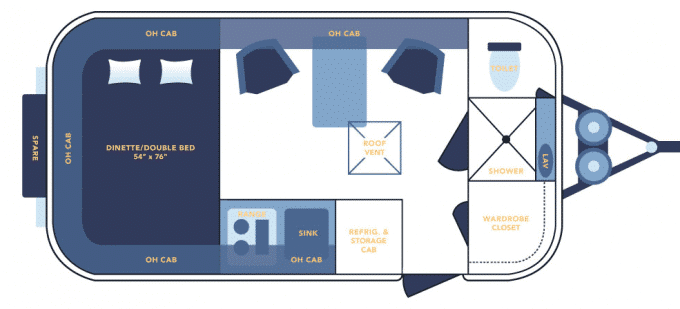 Casita Freedom travel trailer floor plan