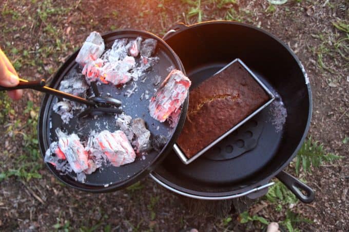 Dutch Oven Banana Bread