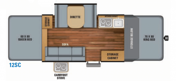 Jayco Jay Sport camper floor plan