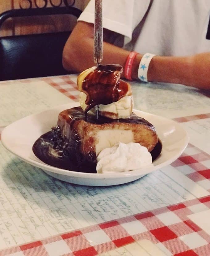 Cinnamon roll sundae from Johnson's of St. Mary Restaurant