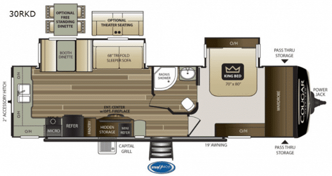 2020 Keystone Cougar 30RKD travel trailer