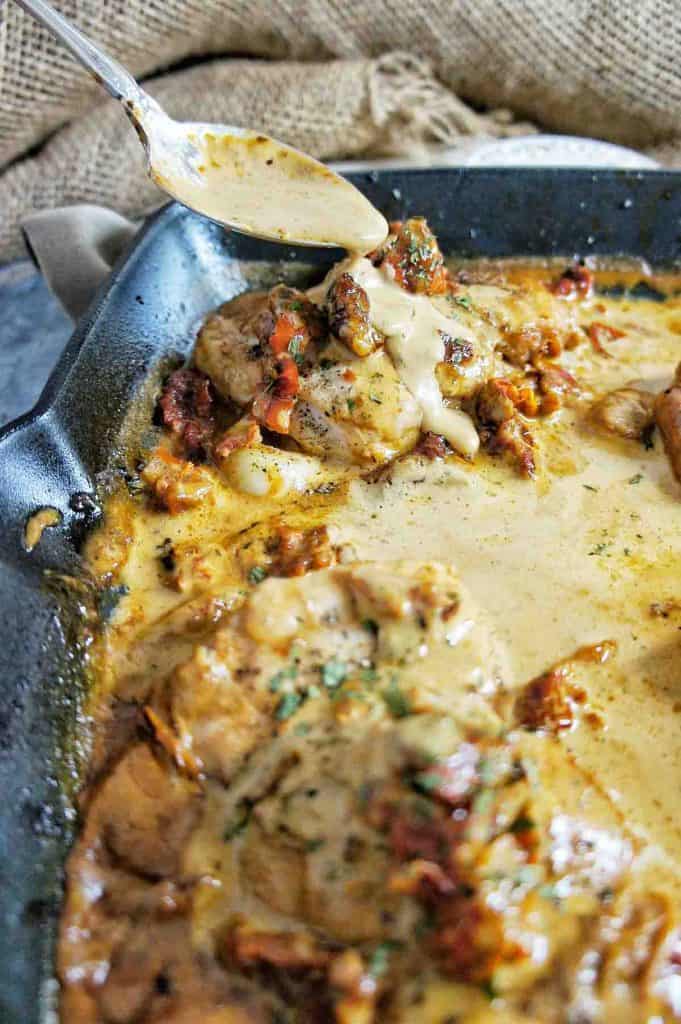 Creamy Garlic Chicken Thighs Recipe