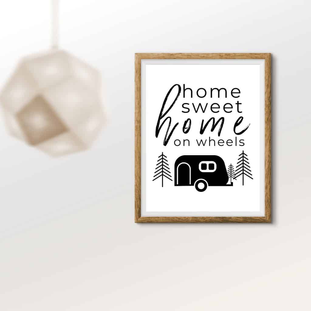 RV Printable Wall Decor Home Sweet Home On Wheels