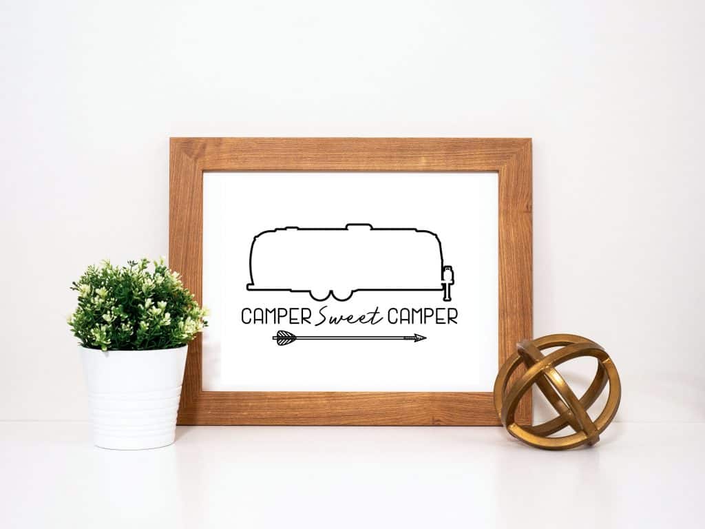 Camper Sweet Camper Printable for Airstreams