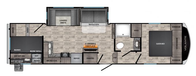 Volante Fifth Wheel Bunkhouse floor plan