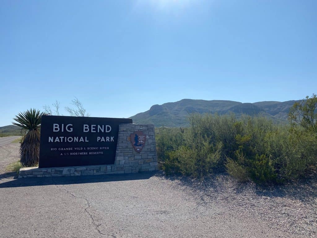 Big Bend National Park Sign