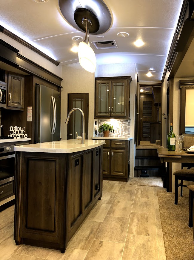 a large RV kitchen