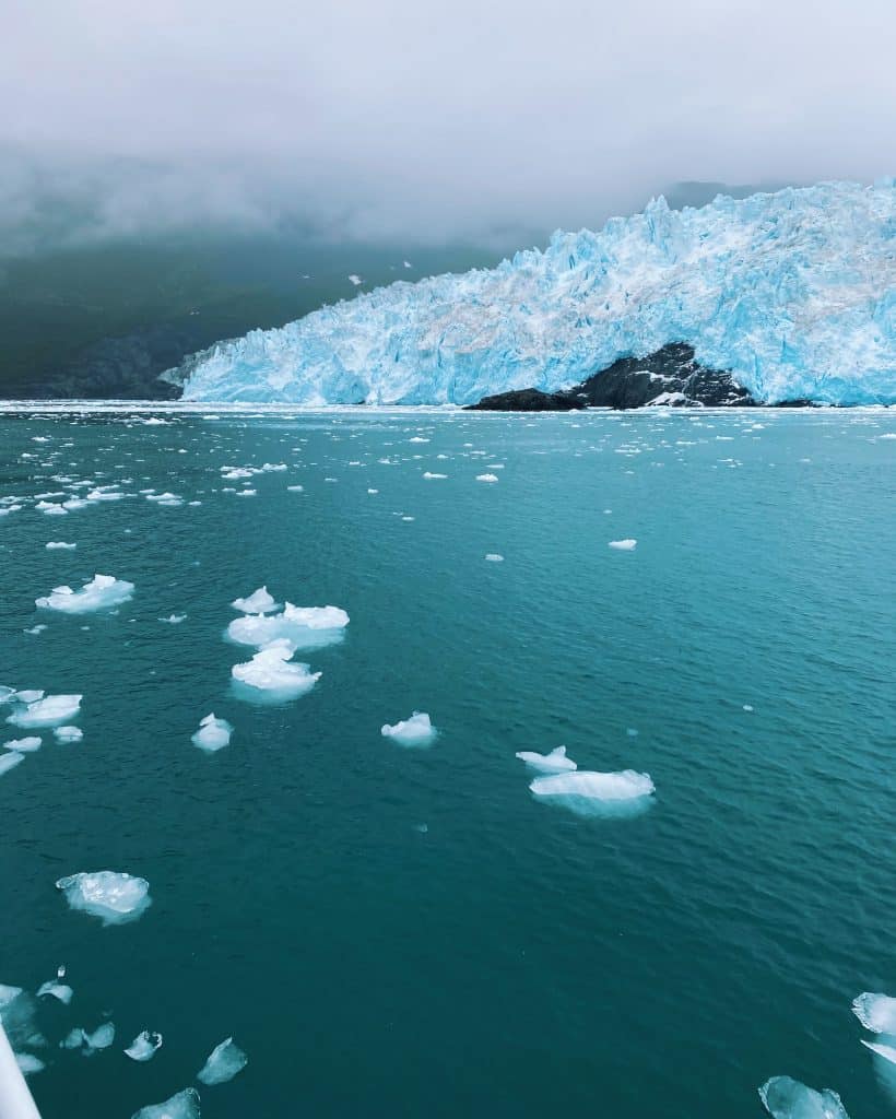 a view of aialik glacier in seward alaska