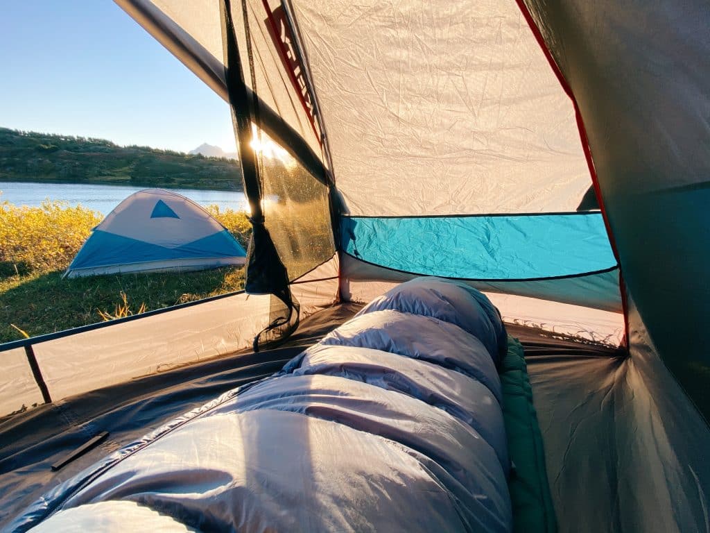 camping on lost lake trail in seward alaska