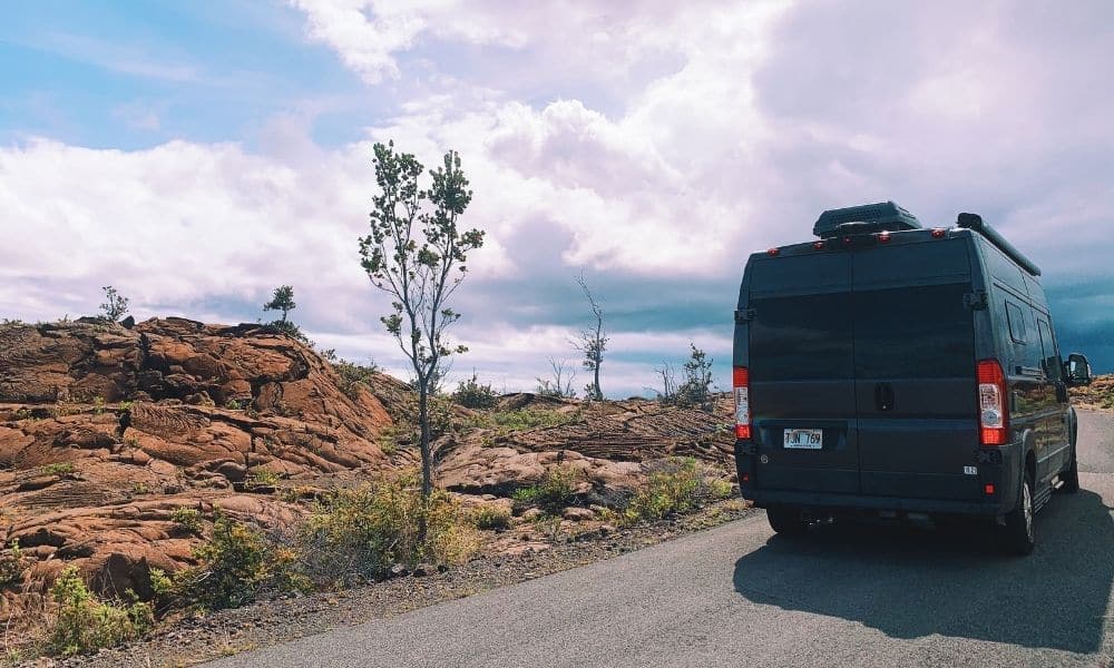 hawaii volcanoes national park van camping trip