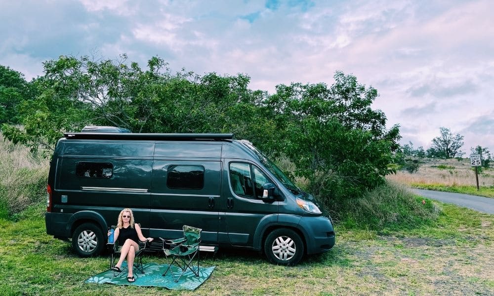 van camping in hawaii volcanoes national park