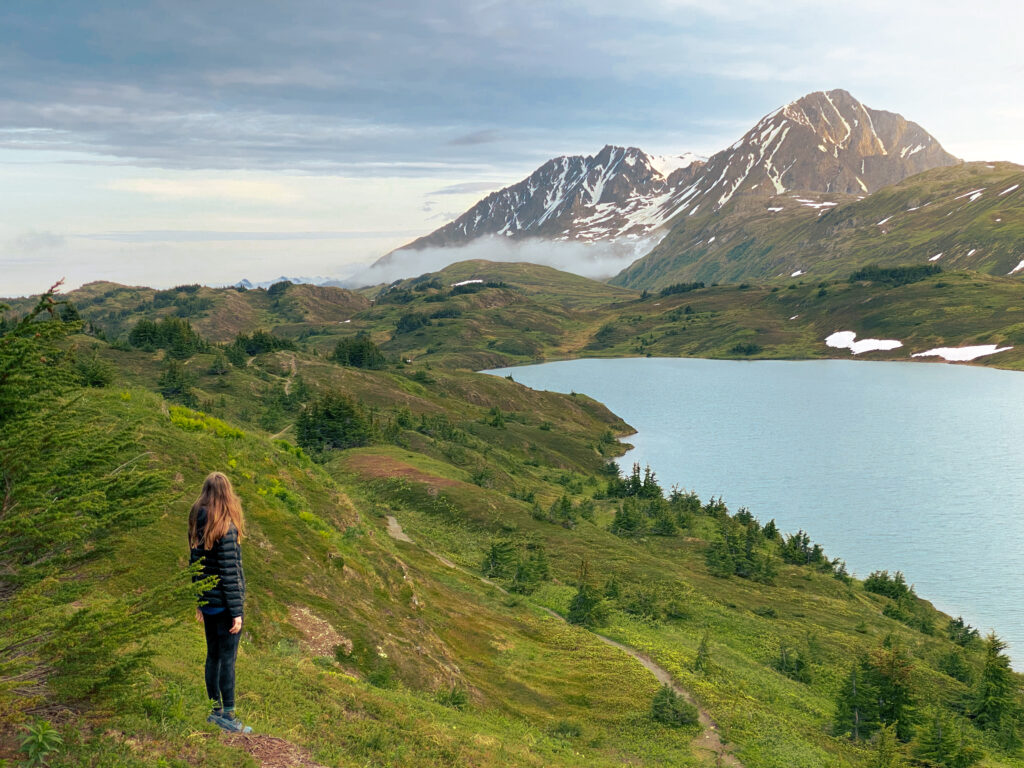 stunning views of lost lake in seward alaska