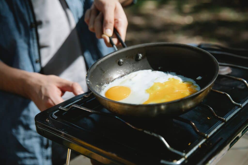 cooking meals outdoors