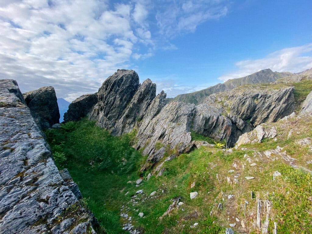 hiking views in seward, alaska