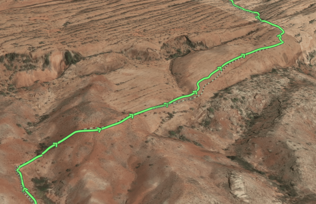 map to delicate arch in arches national park