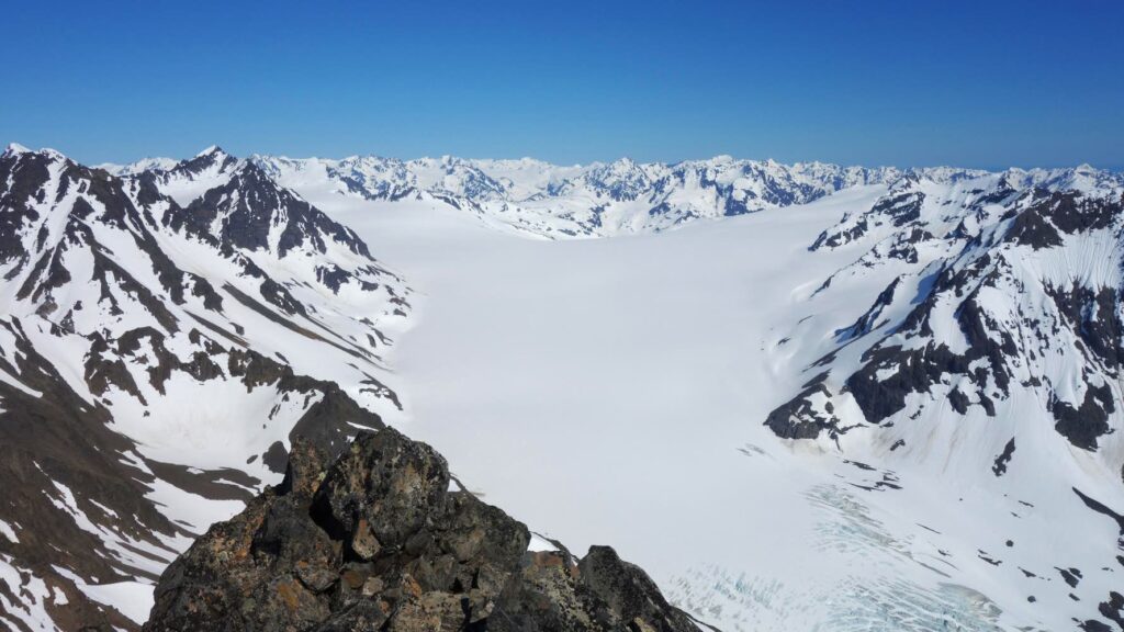 Godwin Glacier from Mt. Alice