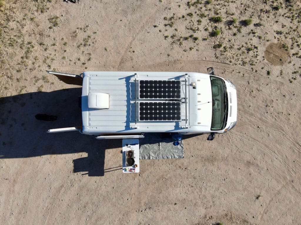 camper van solar set up