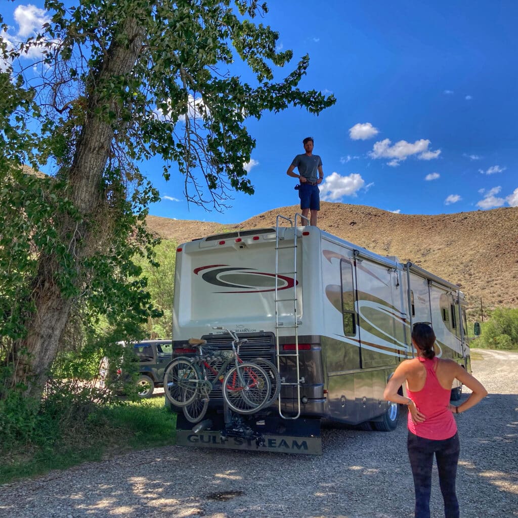 our solar set up for a class A RV