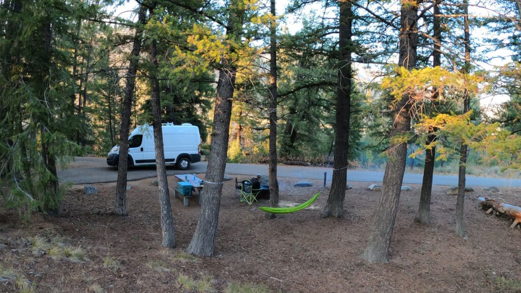 boondocking location in our campervan