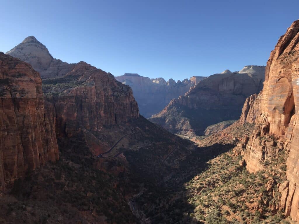 hiking in Zion