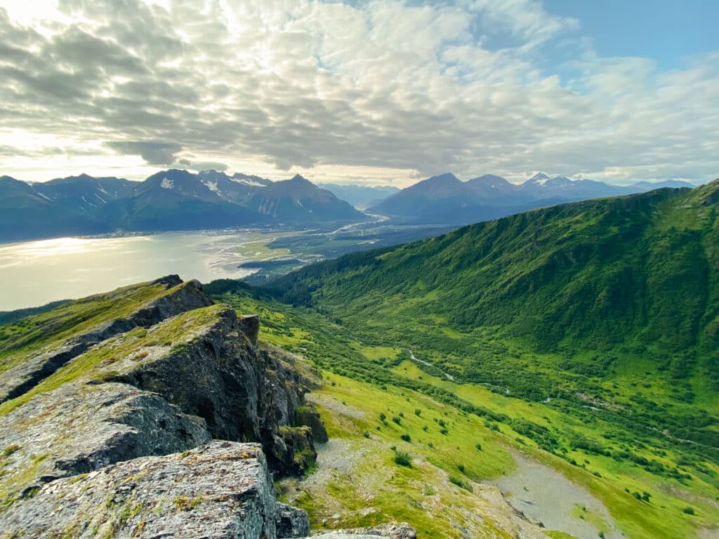 Looking back toward town in Seward Alaska