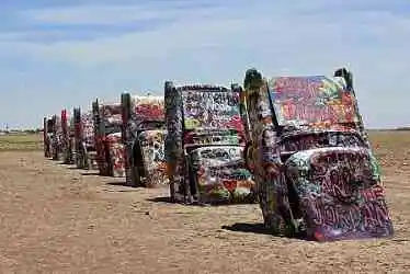 RV Travel to Cadillac Ranch