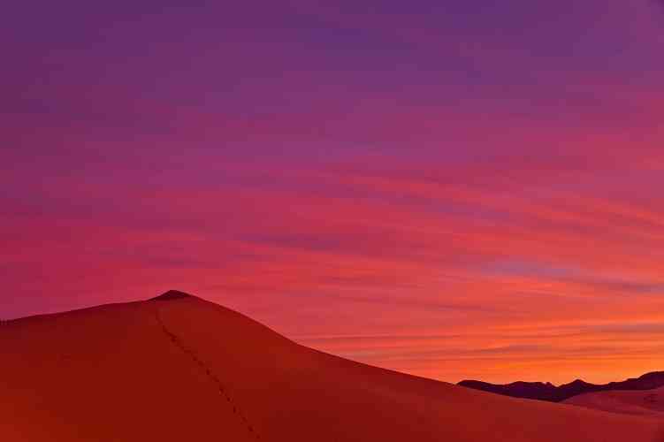 Amazing pink sunset at Utah state park