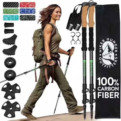 Hiker Hunger Carbon Fiber Trekking Poles