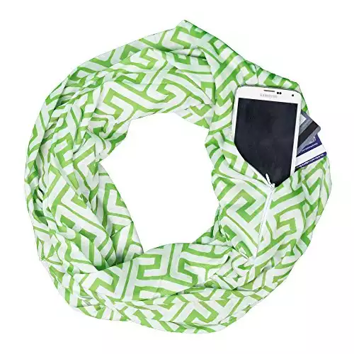 Infinity Scarf with Zipper Pocket