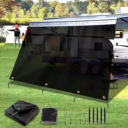 RV Awning Shade Screen