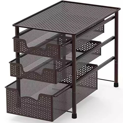 3-Tier Sliding Basket Organizer Drawers