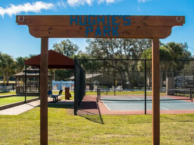 Outdoor activities area at Ocala Sun RV resort