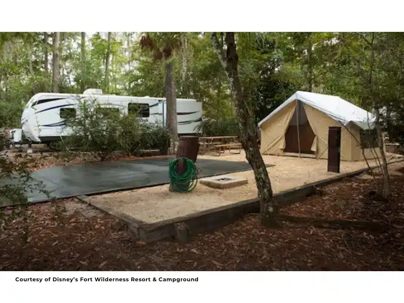 Preferred campsite at Fort Wilderness Campground